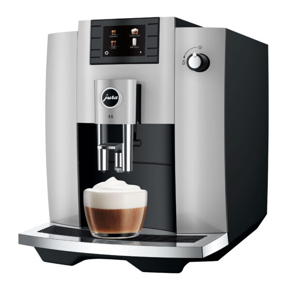 Jura E6 Bean 2 Cup Automatic Platinum Coffee Machine – 2022 Model