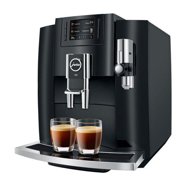 Jura E8 New 2021 Edition Coffee Machine with Smart Connect -Pairs with Smart Device – Black Piano