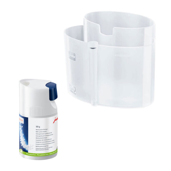 Jura Milk System Cleaning Container & Mini Tabs 90g Combo