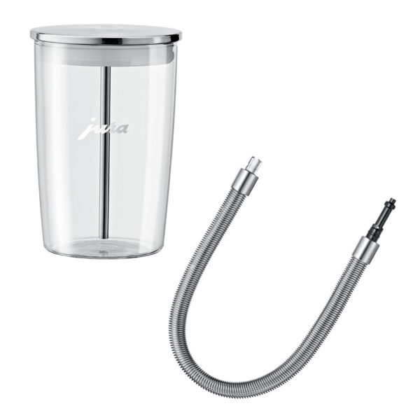 Jura Glass milk container – 500ml & Milk Pipe with Stainless Steel Casing